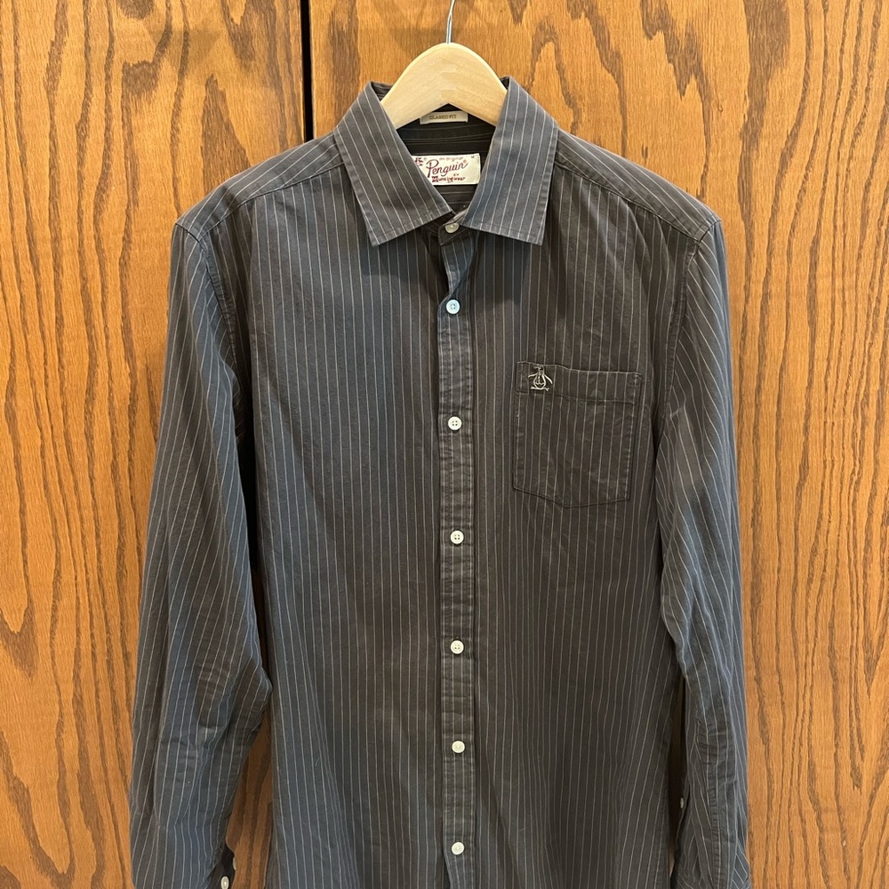 Original Penguin Gray Casual Button Down Shirt